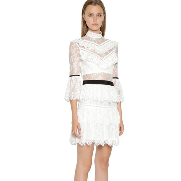 white dress self portrait